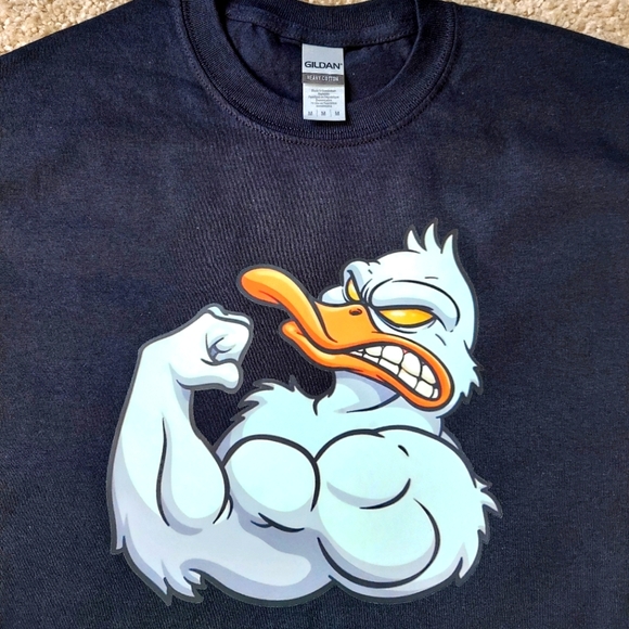 Funny Muscular Duck T Shirt - Picture 2 of 3